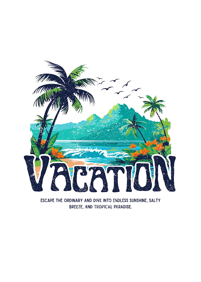 Vacation Tropical Beach Scene