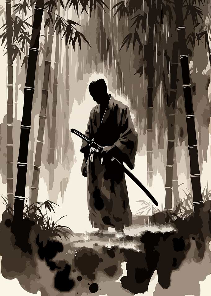 Samurai in the Rain Art v3