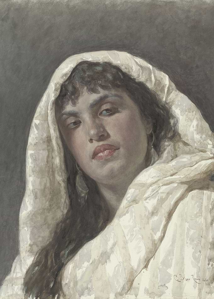 Portrait of a Woman in a White Headscarf