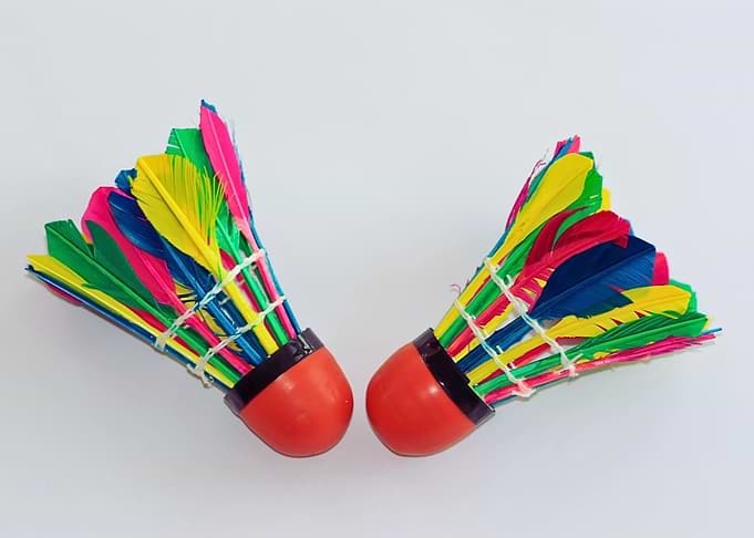 Colorful Badminton Shuttlecocks