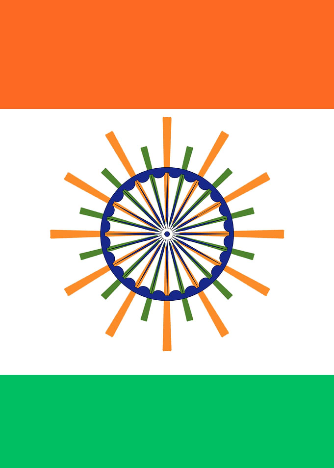 Indian Flag with Ashoka Chakra