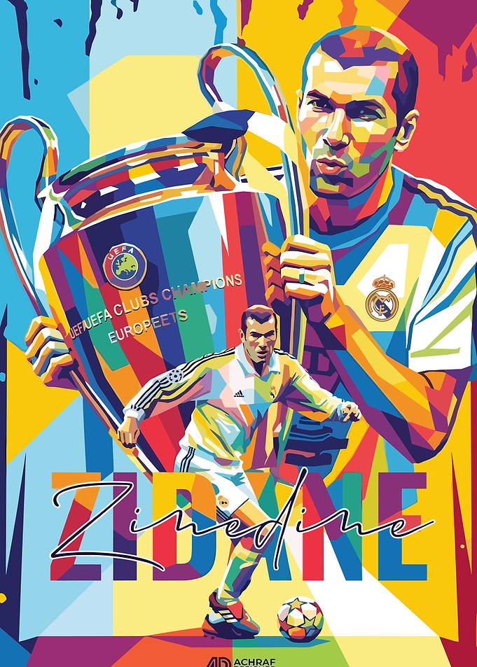 Zinedine Zidane Pop Art