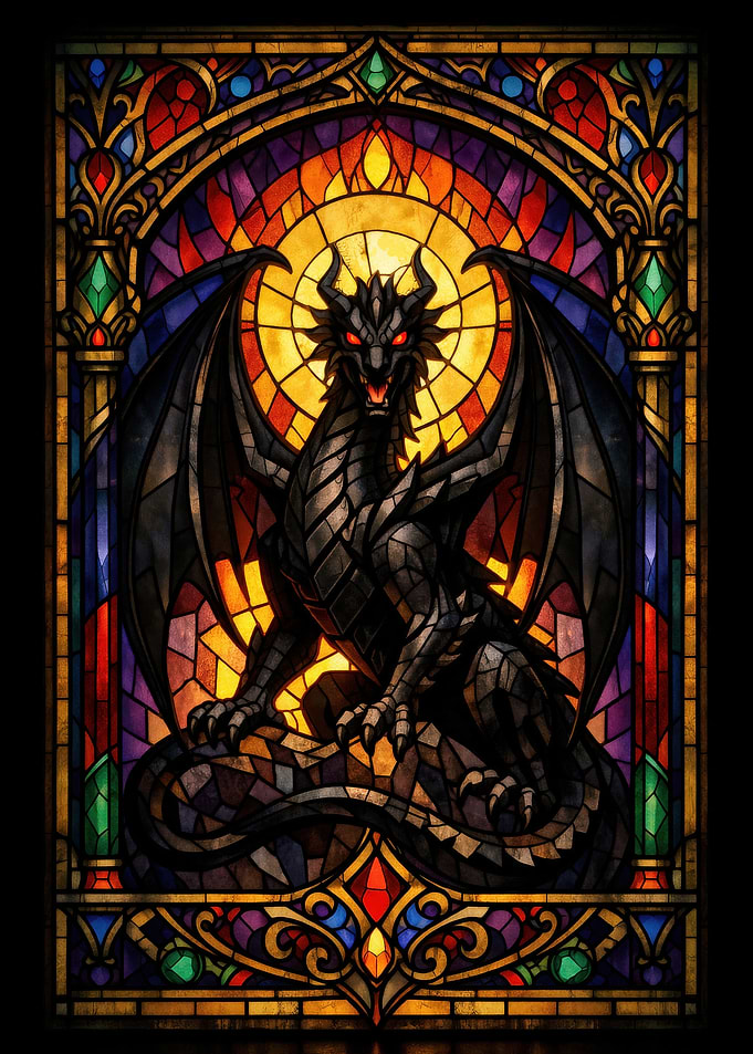 Dragon Stained Glass Art