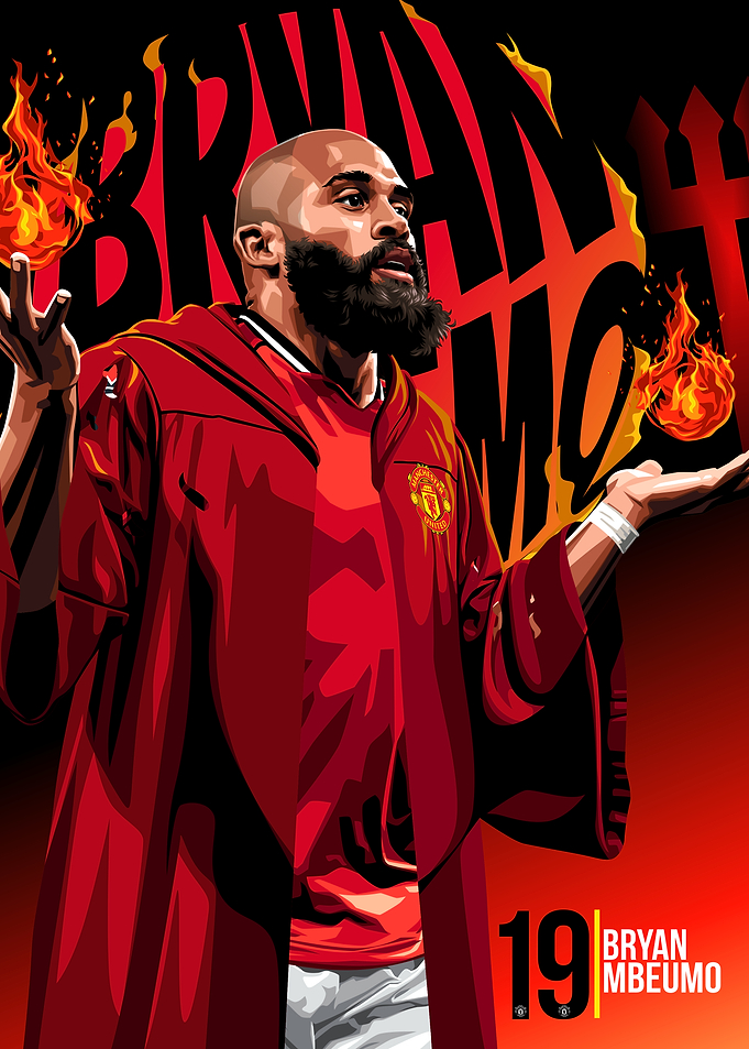 Bryan Mbeumo Football Art