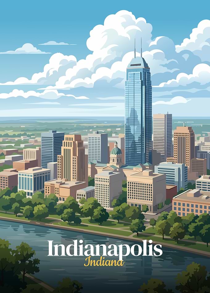 Indianapolis Indiana Skyline