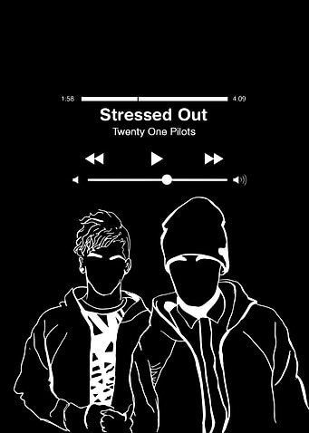 Twenty One Pilots Stressed Out Minimalist Art