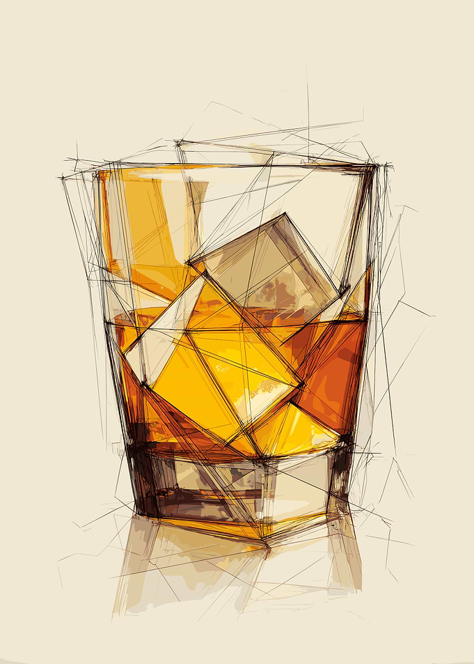 Sketch of Whiskey in a Glass