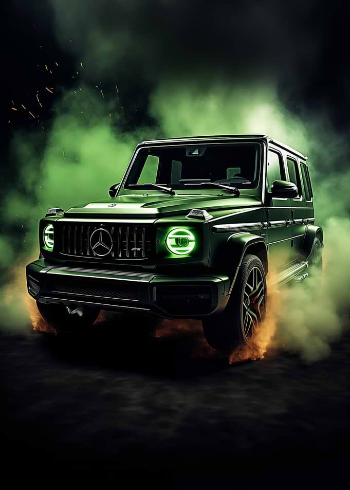 Green Mercedes G Wagon