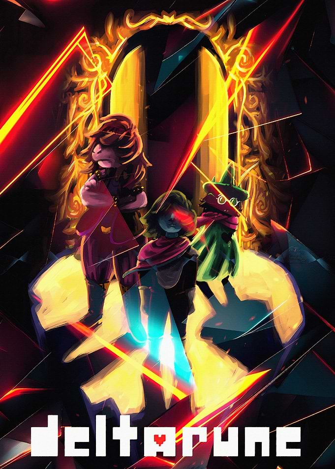 Deltarune Characters in Dramatic Lighting