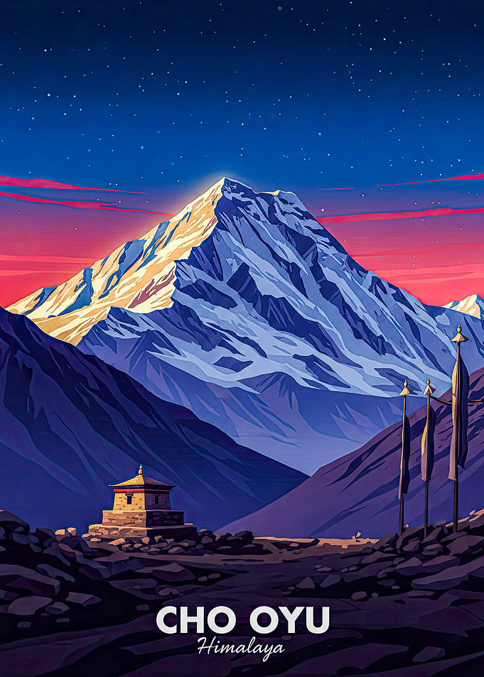 Cho Oyu Mountain Landscape
