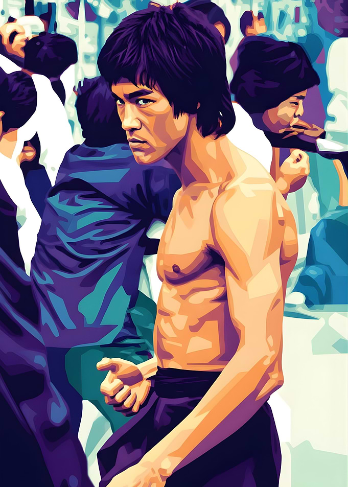 Bruce Lee in action