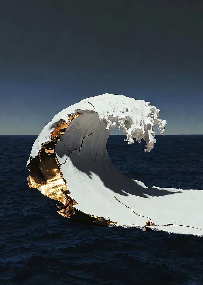 Kintsugi Wave Sculpture