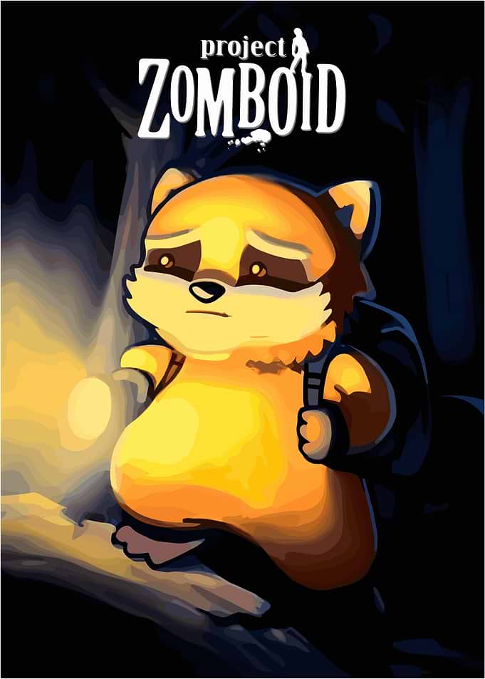 Project Zomboid Raccoon with Flashlight