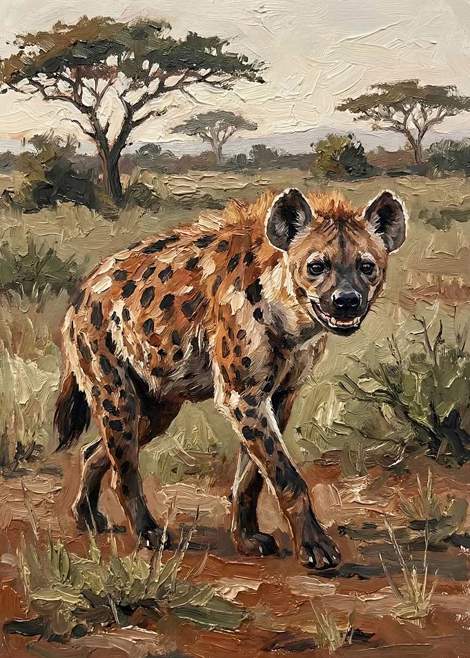 Hyena in the African Savannah