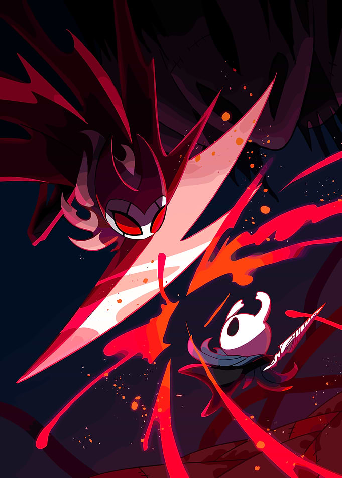 Hollow Knight Grimm vs Hornet Battle
