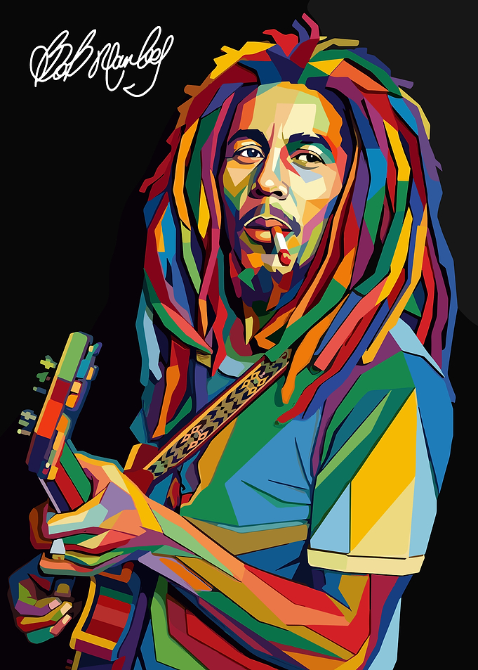 Bob Marley Pop Art Portrait