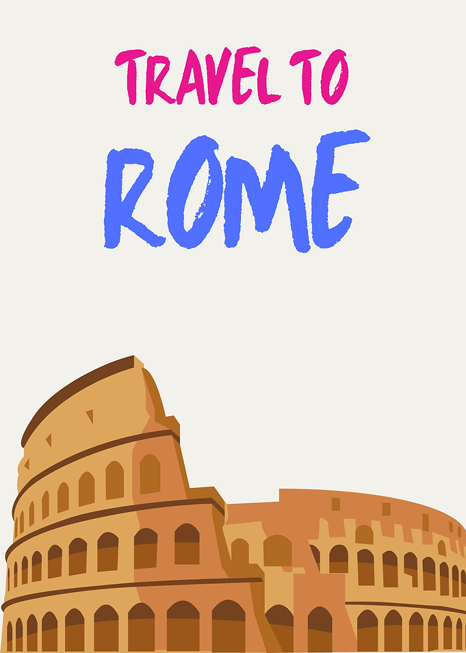 Travel to Rome Colosseum Poster