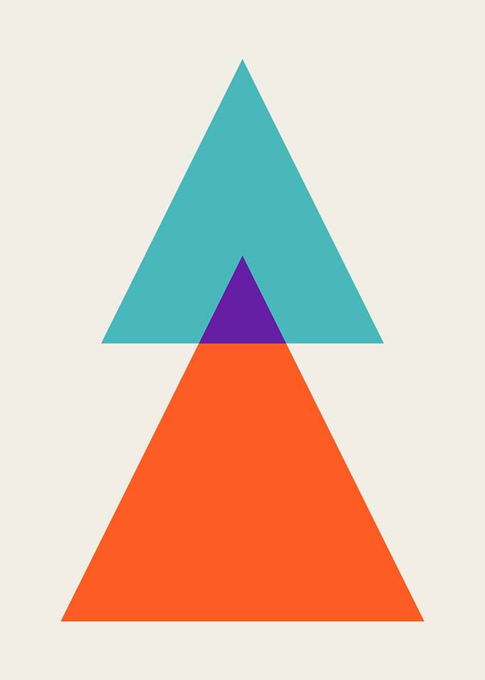 Geometric Triangles Abstract Art
