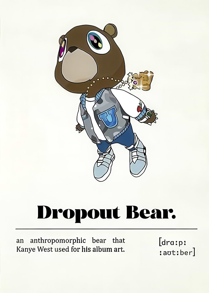 Dropout Bear Kanye West Album Art