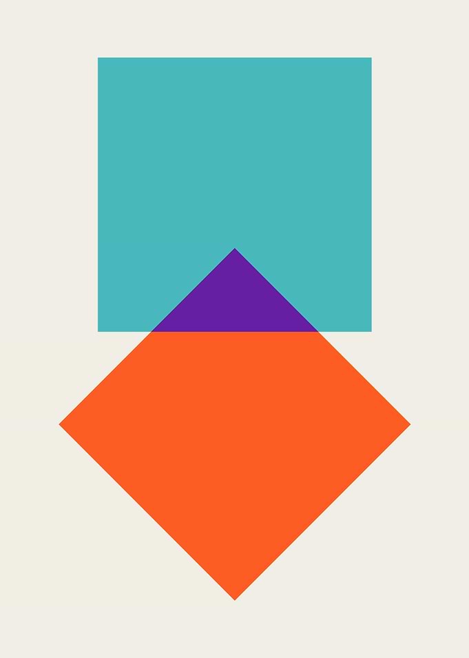Geometric Shapes Overlap