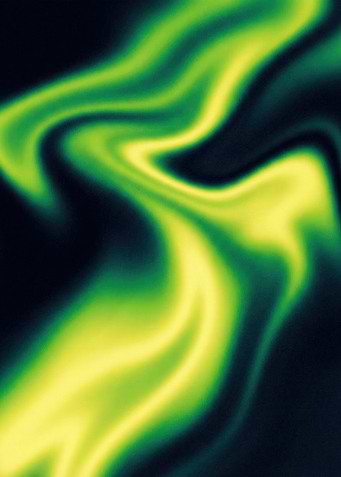 Abstract Green and Yellow Swirls