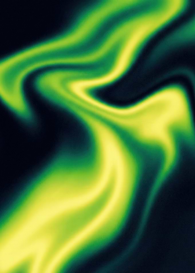 Abstract Green and Yellow Swirls