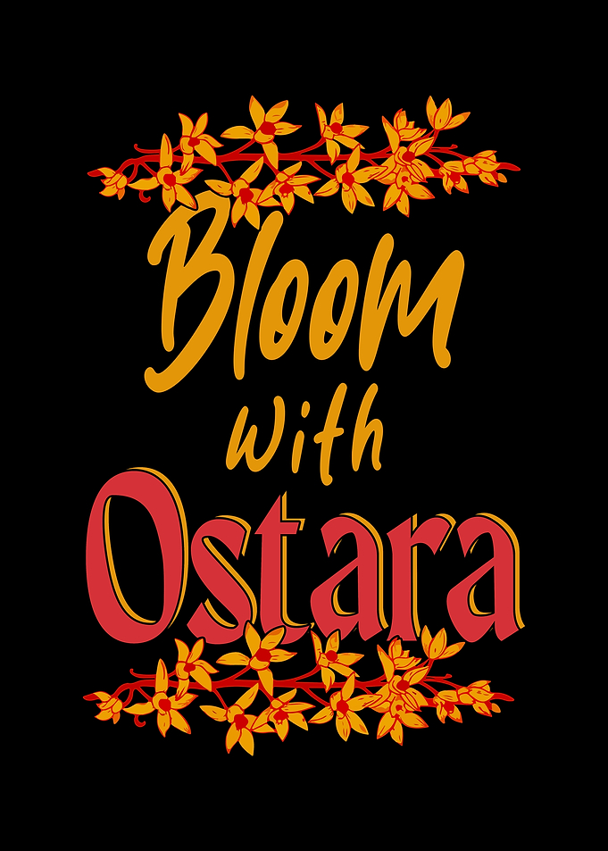 Bloom with Ostara floral text art