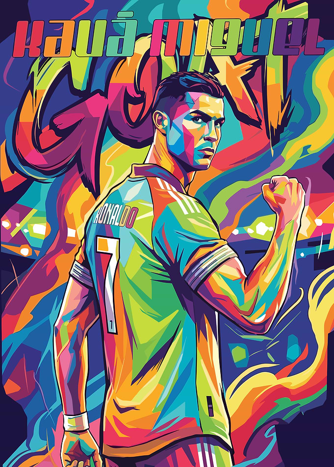Cristiano Ronaldo Pop Art Portrait
