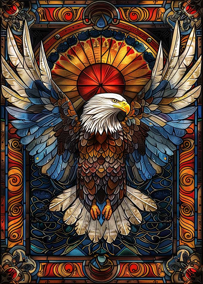Stained Glass Eagle