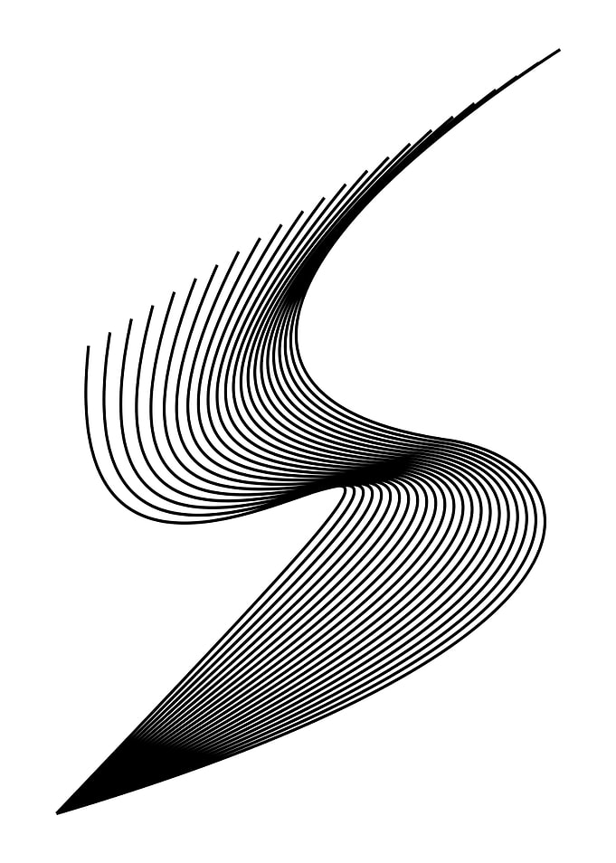 Abstract Black and White Swirl