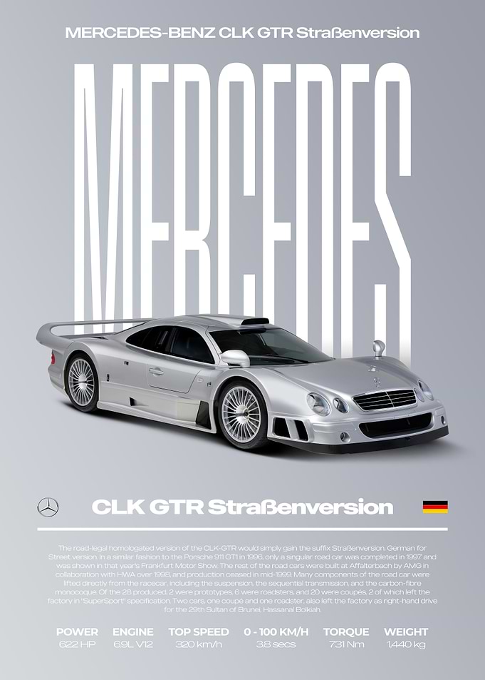 Mercedes-Benz CLK GTR Poster