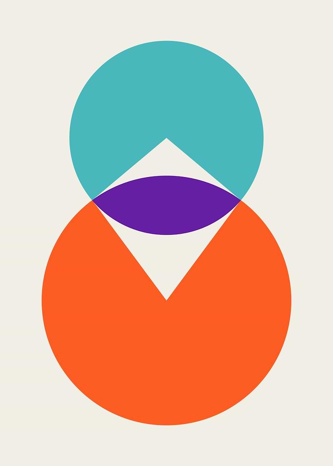 Abstract Geometric Shapes with Vibrant Colors