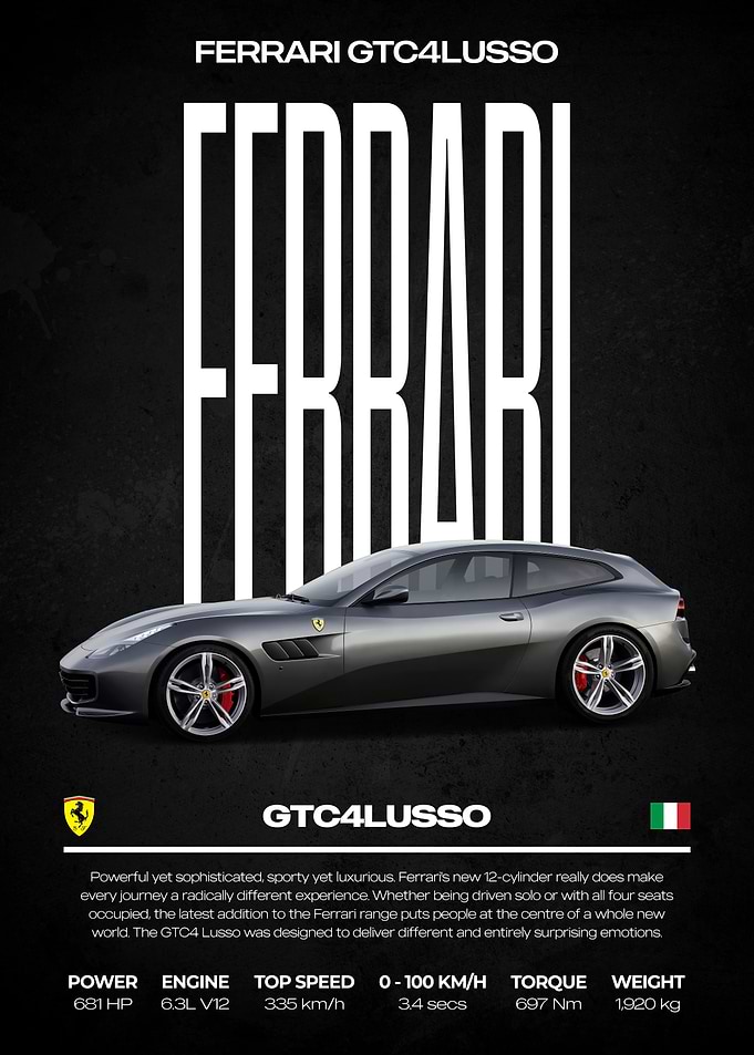 Ferrari GTC4Lusso Poster