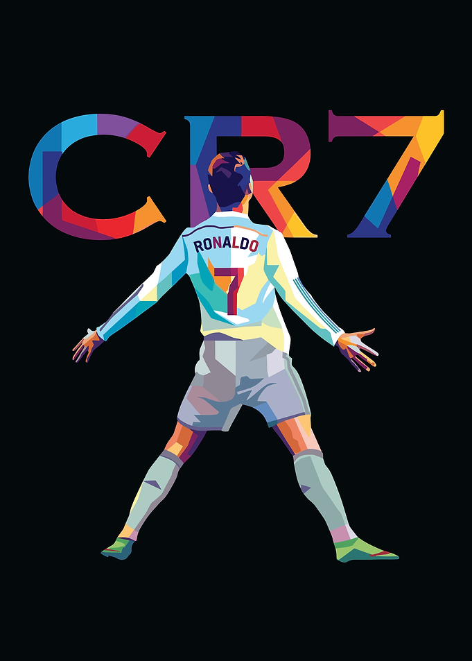 Cristiano Ronaldo CR7 Pop Art