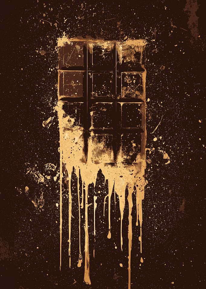 Melting Chocolate Bar Splatter