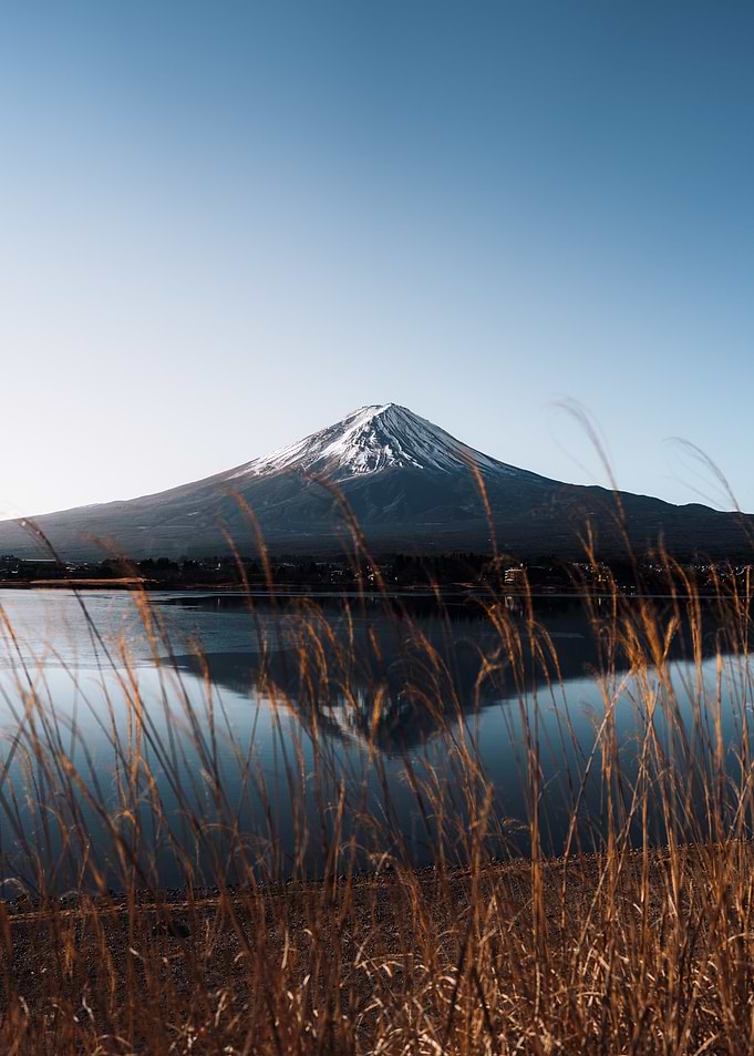 Mount Fuji Reflection in Lake