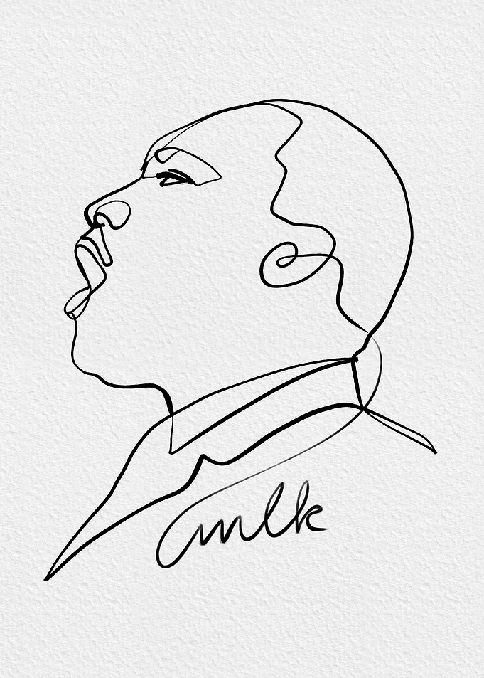 Martin Luther King Jr. Line Art