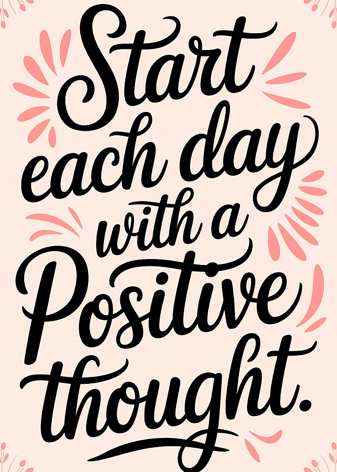 Start each day with a positive thought