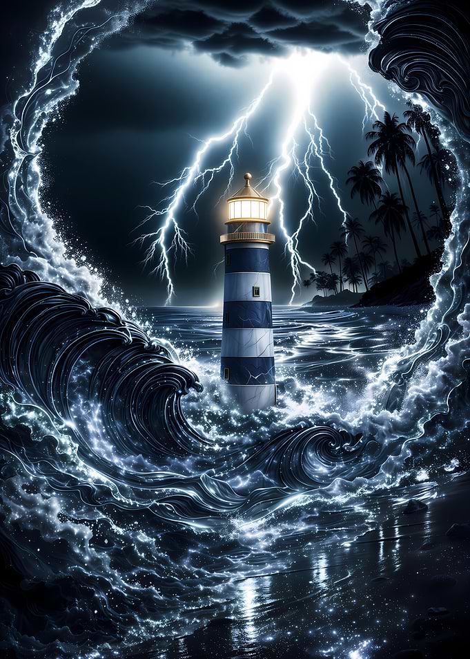 Lighthouse in a Storm