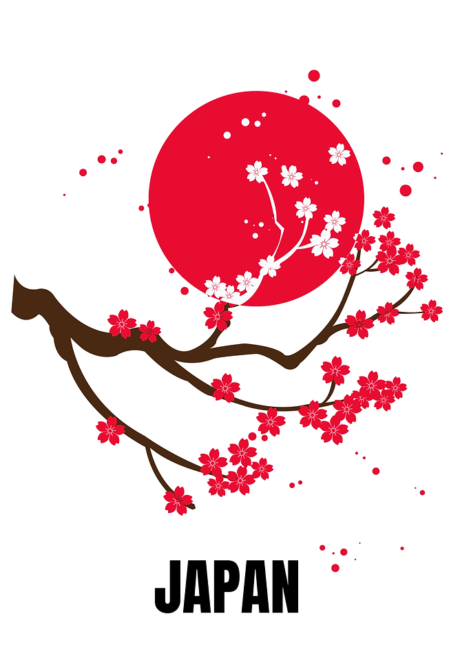 Japan Cherry Blossoms and Sun