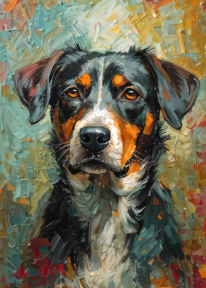 Portrait of a Bernese Mountain Dog
