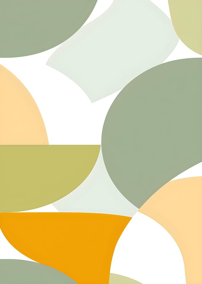 Abstract Geometric Shapes in Pastel Colors