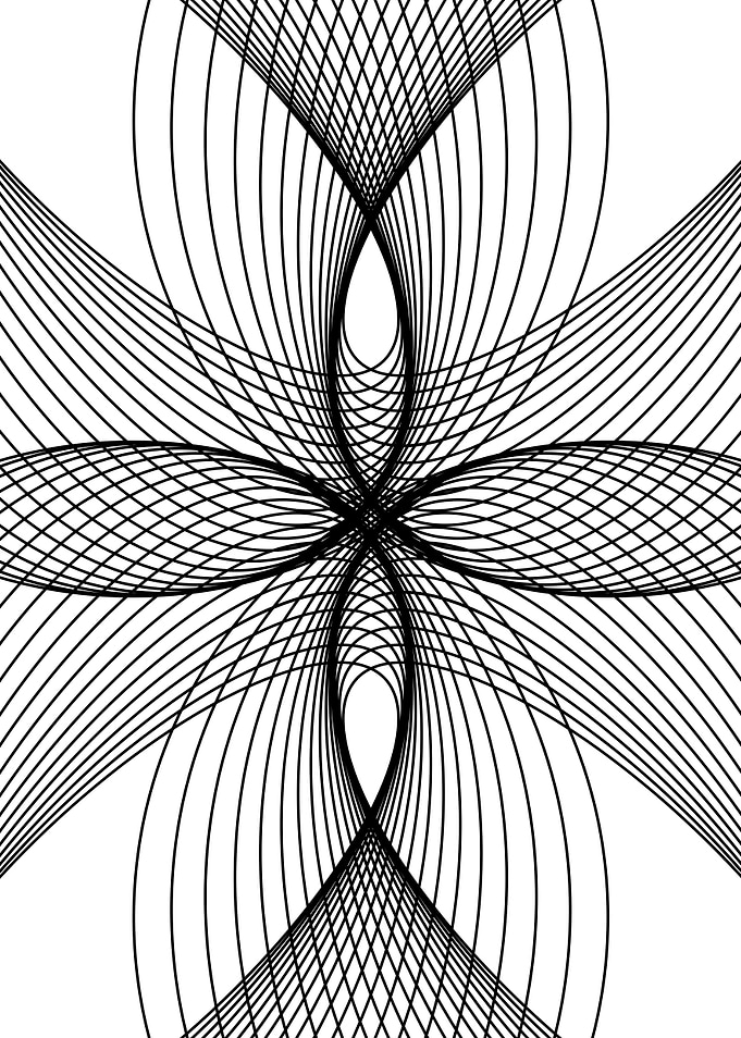 Abstract Geometric Black and White Pattern
