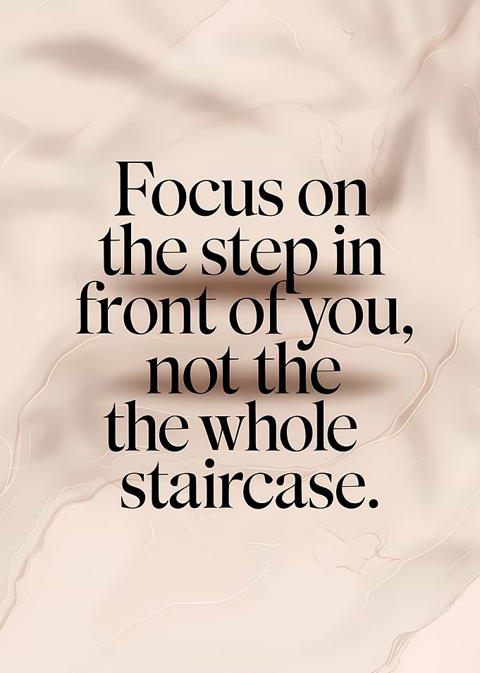 Inspirational Quote on Marble Background