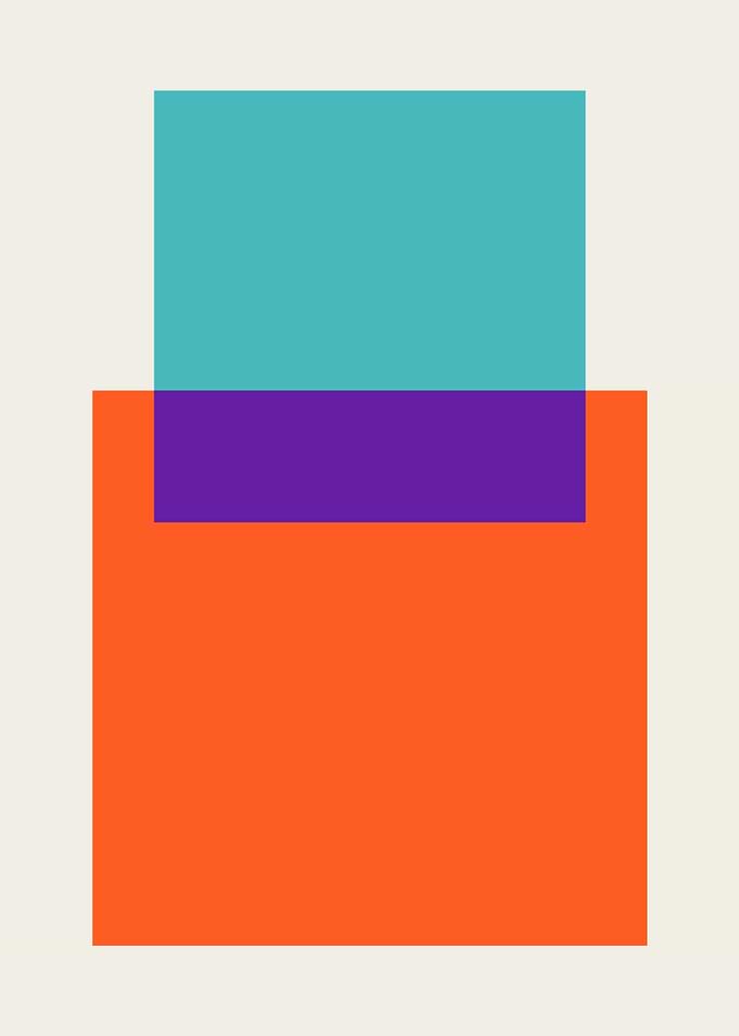 Geometric Overlap with Bold Colors