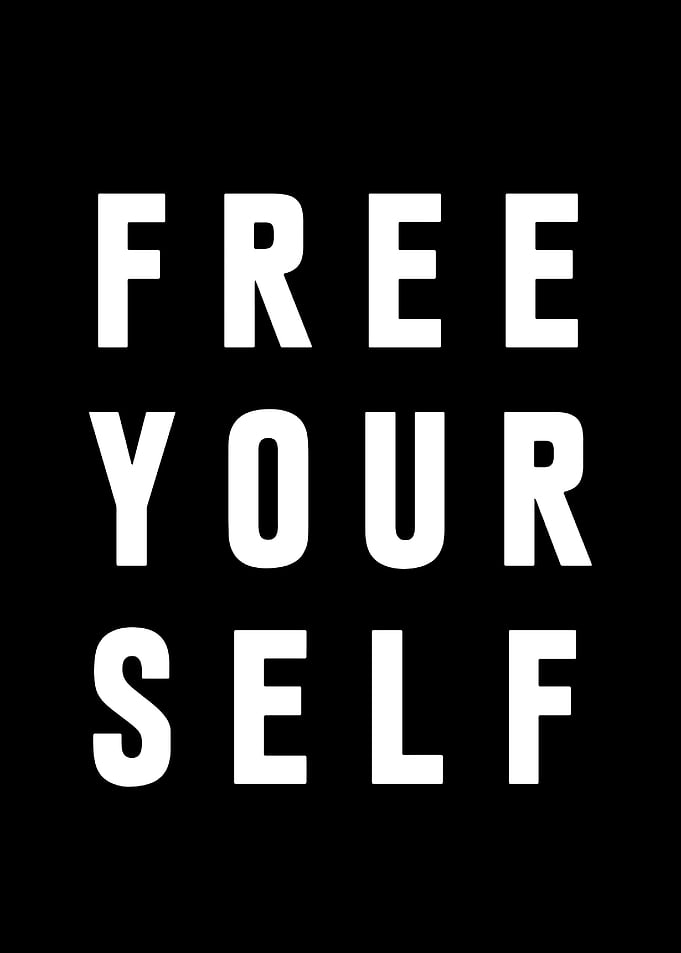 Free Yourself text art