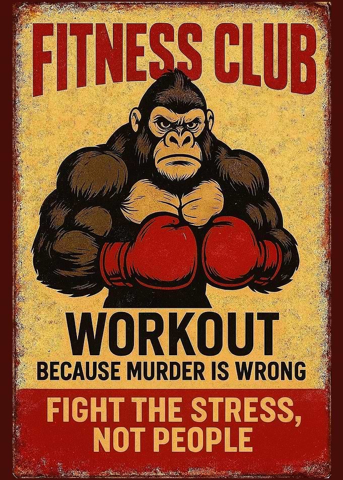 Gorilla Fitness Club Workout Poster