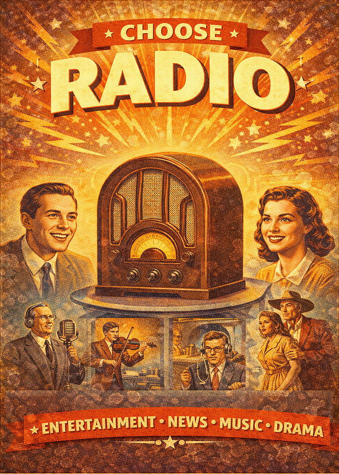 Choose Radio Vintage Poster