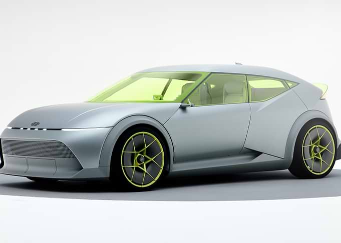 Futuristic Silver Concept Car