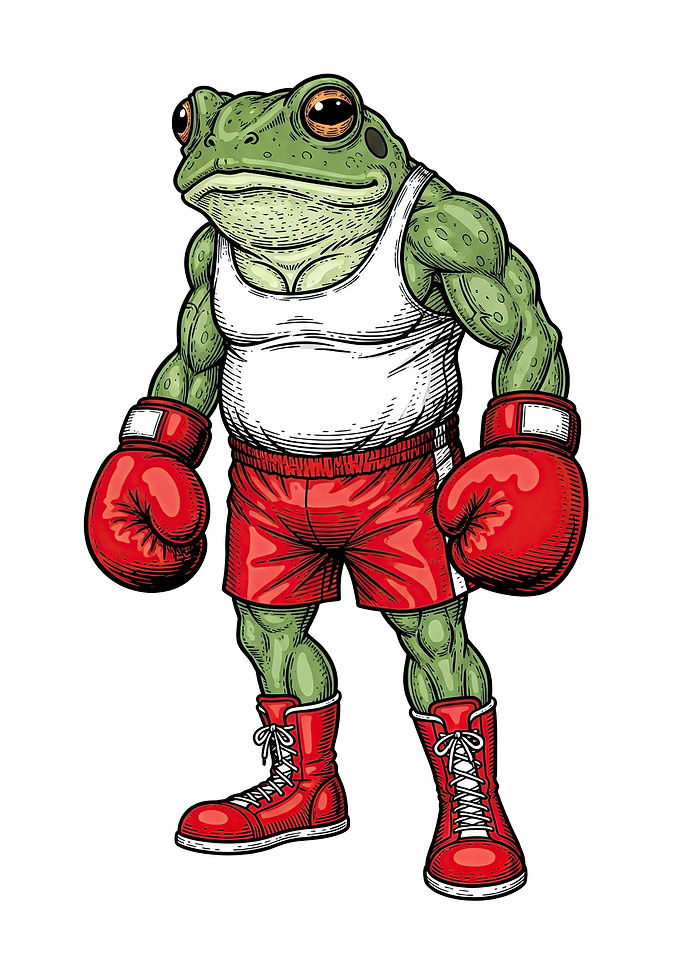Muscular Frog Boxer